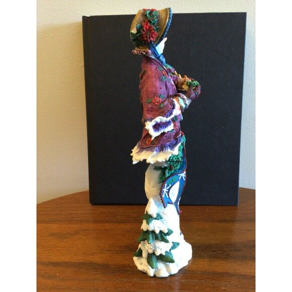 Lenox 1997 Winter Lady Christmas Figurine Snowman Penguin Hand-Painted Porcelain - Picture 5 of 10